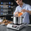 3500W Commercial Induction Cooktop with Knob & LCD Display – 10-Level Precise Power Control, Quiet Cooling System for Home Chef, Catering & Outdoor Cooking