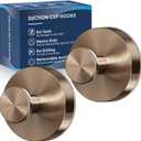 MOTAIPEAK Suction Cup Hooks for Shower,2Pcs Shower Towel Suction Hooks,No Drill Towel Hooks for Bathroom Wall,Kitchen,Glass,Mirror,Tile to Hang Towels,Robes,Loofah-Champagne Bronze