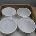 Ton Sin Plant Pots,White 6 Inch Flower Pots for Plants,Ceramic Planter with Drainage Holes,Indoor Planter Pots with Saucer,Outdoor Garden Pots (White, 4 Pack)