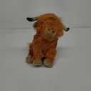Highland Cow Stuffed Animal,10.5 inches Realistic Cow Plush Toy,Animal Cattle Plush Farm Toy,Farm Plushie Christmas Birthday Present for Boys Girls Kids Grandchildren (Brown)
