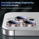 Uyiton for iPhone 17/16/15/14 (Pro Max & Pro) Camera Lens Protector - [Case-Friendly][Ultra-Thin] Military-Grade Tempered Glass Metal Camera Cover, Easy to Install, Gearwheel Silver+Red