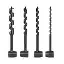 4 Pcs Hand Auger Wood Drill,Bushcraft Hand Auger Wrench Scotch Eye Wood Auger Survival Settlers Wrench Tool Bushcraft Gear for Camping,Outdoor,Hiking,Woodworking