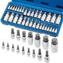 Bates Hex Bit Socket Set - 32 Piece, 1/4", 3/8", & 1/2" Drive, Allen & Metric Socket Set With Case