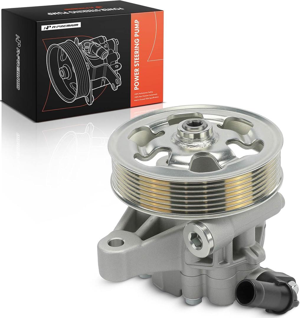 A-Premium Power Steering Pump, with Pulley, Compatible with Honda Accord 2008 2009 2010 2011 2012, 2.4L, Replace # 56100R40A03