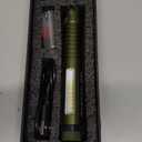 EDC Flashlight Rechargeable,800 Lumen Small Flashlight with Magnetic Clip & Base, 11 Modes LED Flashlight,Glass Breaker&Bottle Opener, USB-C Flashlight for Working,Home and Emergency (Large, Green)