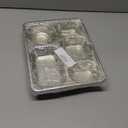 Divided Plates Melamine 5-Compartment White Serving Tray, 13.3 x 10.83 inches, 3 PCS, PFW-1331083-03