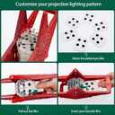 Christmas Tree Topper Lighted with 6 Projected Patterns -Christmas Star Tree Topper Built-Led Rotating Lights -3D Glitter Dynamic Projector for Indoor Xmas New Year Holiday Party Decorations, Golden Star