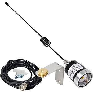 HYS Amateur UHF NMO 17.7inchs Whip Antenna, 3.5dBi 462MHz–467MHz, W/ 13ft RG58 Coax Cable Roof NMO Mount Antenna Surface with UHF MALE/PL259/L Bracket for Yaesu Kenwood Vertex Icom Mobile GMRS Radios