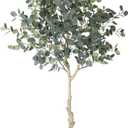 LYERSE 6ft Artificial Eucalyptus Tree in Plastic Nursery Pot, Tall Faux Eucalyptus Stems Fake Plants with 846 Silver Dollar Leaves, Artificial Trees for Office House Living Room Home Decor Indoor