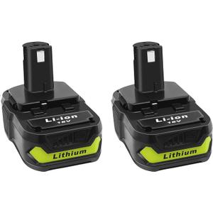 2Packs Replacement 18V Battery 3.0Ah for Ryobi 18V One+ Tools, with Advanced Protection Circuit