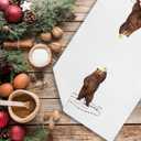 Funny Christmas Bear Kitchen Dish Tea Towels, Gifts for Bears Lovers, Christmas Lights Forest Animal Decorative Hand Towels for Bathroom Kitchen, Bear Bathroom Decor, 16x24 Inch