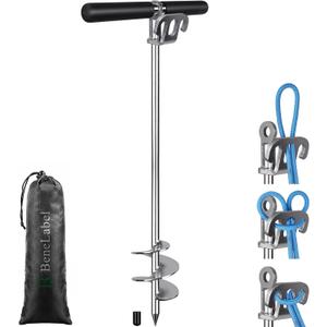 BeneLabel 17" 26" 36" Boat Sand Anchor for Boat Screw in Boat Anchor for Shallow Water, Stainless Steel Boat Beach Anchor for Sandbar, TET Ski Anchor, Kayak Anchor, Pontoon Boat, Sandbar