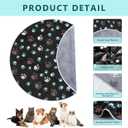2 Pack 32" Round Whelping Pads for Dogs Washable Pee Pads for Dog Waterproof Pee Pads Black Reusable Puppy Pads Pet Training Pads Absorbent Floor and Bed Mat Fleece Pee Pad for Potty