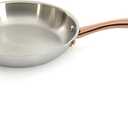 Berghoff Ouro 18/10 Stainless Steel Frying Pan 9.5", Rose Gold Handle, PFOA-free, Induction Cooktop, Fast, Even Heat