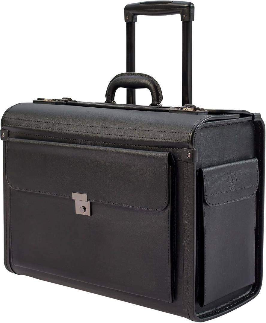 HAMMER ANVIL 19 Wheeled Briefcase Rolling Case Sales Sample Pilot Lawyer Attache