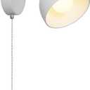 Aisilan Wall Sconce with Pull Chain White Metal Wall Light for Bedside Wooden Indoor Wall Mounted Lamp with E12 Bulb Hardwire Wall Sconces for Bedroom Living Room Hallway Office 3000k Warm White