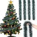 Timoo 80ft Christmas Tinsel Garland For Christmas Tree