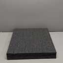 20"x 20" Carpet Floor Tiles 20Pcs, Carpet Squares with Non-Self Positioning Adhesive Stickers, with Non-Slip Bitumen Backing, DIY Flooring for Home Living Room (Dark Gray, 54 sqft/Box)