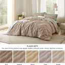 Bedsure California King Size Comforter Set Khaki, Boho Tufted Bed Set, Checkered Farmhouse-Style Distressed Vintage Bedding, 3 Pieces, 1 Plaid Geometric Comforter and 2 Pillow Shams