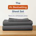 Bulk Case Pack of 16 Twin XL Size 3 Piece Sheet Sets - Dark Grey