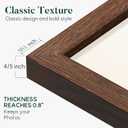 20x20 picture frame,Distressed Farmhouse Wood Pattern 20x20 frame Display 16x16 with mat,Display with Plexiglass,Horizontal and Vertical,Wall Mount Décor,Walnut,1Pack