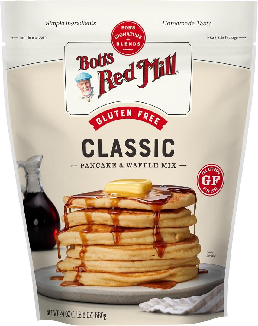 Bob's Red Mill Gluten Free Pancake & Waffle Mix, 24oz (4 Pack), BBD 17 JAN 2028
