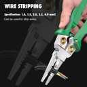 8-in-1 Wire Cutter/Wire Stripper with Voltage Tester and 12-250V AC/DC Dual Alarm For cutting/crimping/stripping/twisting/pulling wires on hot/neutral lines Electrician, HVAC, Automotive Repair Tool