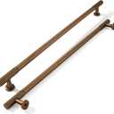 khtumeware 12 Inch Hole Center 2 Pack Antique Brass Heavy Duty Solid Vintage Brass Cabinet Pulls, Kitchen Drawer Handles, for Dresser cabinets, cabinets, Door cabinets, Hardware