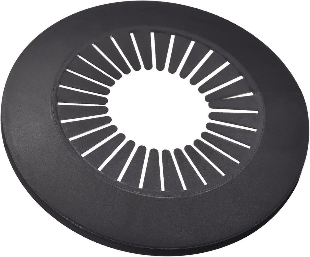 Uxcell Pipe Cover Decoration, 60mm-74mm PP Plastic Escutcheon Water Pipe Drain Line Cover Black 4pcs (60-74mm)