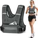Weighted Vests for Women Men, 8 lb Weighted Vest with Storage Pockets, Rucking Vest with Reflective Stripe, Adjustable Straps Weight Vest for Running, Walking, Workout, Training