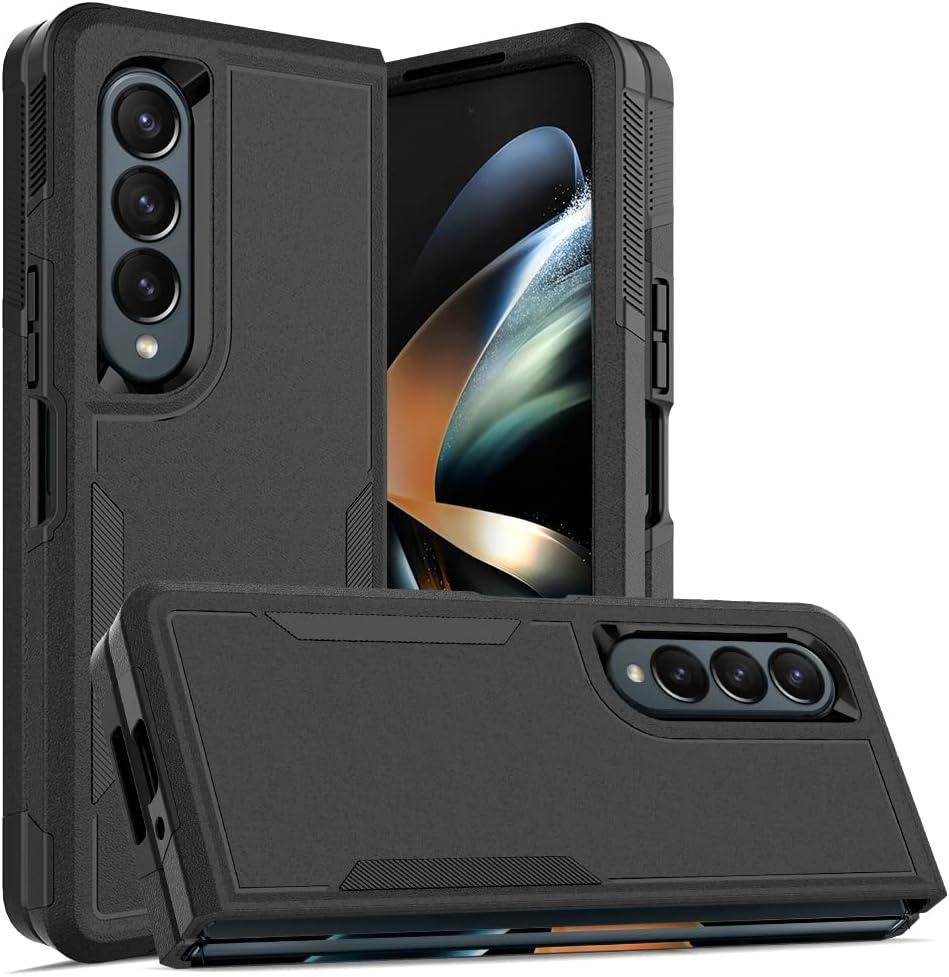 Case for Samsung Galaxy Z Fold 4 - Shockproof, Durable Phone Protective Case, Black