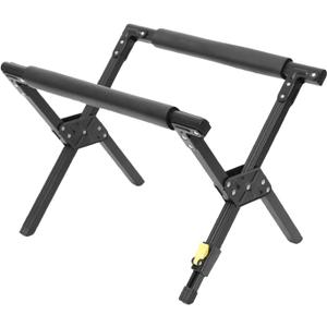 Folding Cooler Stand Aluminum Alloy Adjustable Foldable Ice Box Stand Holder for Camping Hiking BBQ Cooking Picnic Outdoor (Black)