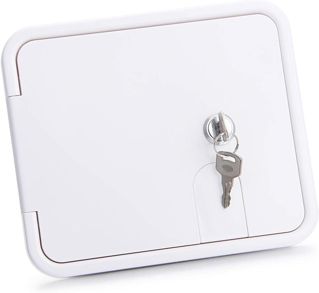 LCGP RV Access Door Electrical Cord Trailer Power Cord Cable Hatch Camper Hose Storage Door Compartment W 7-1/2 inch, H 6-1/2 inch