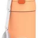 THERMOS FUNTAINER 16 Ounce Stainless Steel Vacuum Insulated Food Jar with Folding Spoon, Neon Orange