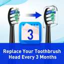 Toothbrush Heads Replacement Compatible with Rtauys S5 Sonic Electric Toothbrush, 10 Count, Black