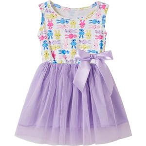 Girls Sleeveless Dress Toddler Bunny Tutu Sundress Casual Party Dresses 110