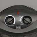 BLACK+DECKER Infrared Radiant Quartz Tower Heater, 1500W Space Heater with Adjustable Thermostat, Portable Heater with 2 Settings, Personal Heater for Home and Office, BHTI06, Black