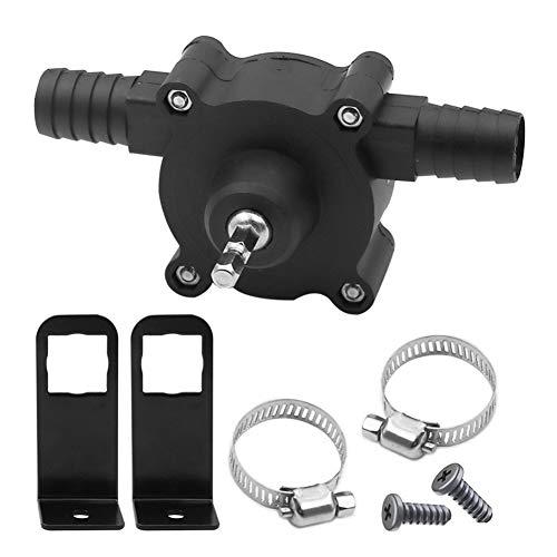 lzndeal Electric Drill Pump for Water Gasoline Oil Diesels Fluid Transfer Pump Mini Hand Self-Priming Quick Pumping Speed