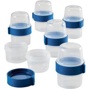 LOCK & LOCK LocknLock Easy Essentials Twist Two Way Container Food Storage Bin, BPA-Free/Dishwasher Safe, 12-Piece Set, Clear
