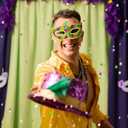 2 x Mega-L Mask for Mardi Gras Party, Accessories in Mardi Gras Festival, Mask Outfit for Women and Men, Perfect for Fat Tuesday Party Decorations, Carnival Parade Masks, Masquerade Party Favor