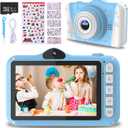 Kids Camera, 12MP Children's Camera for Boys and Girls, 1080P Rechargeable No Games Camera for Kids 3-12 Years Old with 32GB TF Card, USB Charging 8X Zoom.