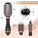 Natrial Hair Dryer Brush Blow Dryer Brush in One Hot Air Paddle Brush for Drying and Straightening, Volumizer Multi-Styler Smooth Curls for All Hair Types, Frizz-Free Blowout Brush for Salon Quality