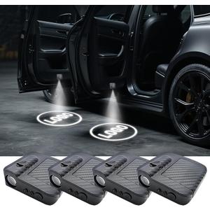 4PCS Custom Car Brand Car Door Lights, LED Projector Car Door Step Courtesy Welcome Lights, 3D LED Car Welcome Lights Lamp Fits for Most Brand (for ho-nnn-DA)