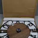 24 Inch Large Wall Clock for Living Room Bedroom Kitchen Mantel Decor, Silent Battery Operated Decorative Non Ticking Metal Round Modern Farmhouse Arabic Numerals Big Clock Wall Decor