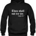 Teen Girls Womens Funny Hoodies Letter Printed Thou Shall Not Try Me Women's Hoodie Pullover Sweatshirt (M)