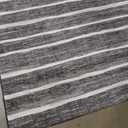 JONATHAN Y Berber Stripe Indoor Outdoor Area Rug 6X9 Black/Ivory, Colonia for Backyard, Patio, Porch, Easy-Cleaning, High Traffic, Pet-Friendly, Non-Shedding (SMB125E-6)