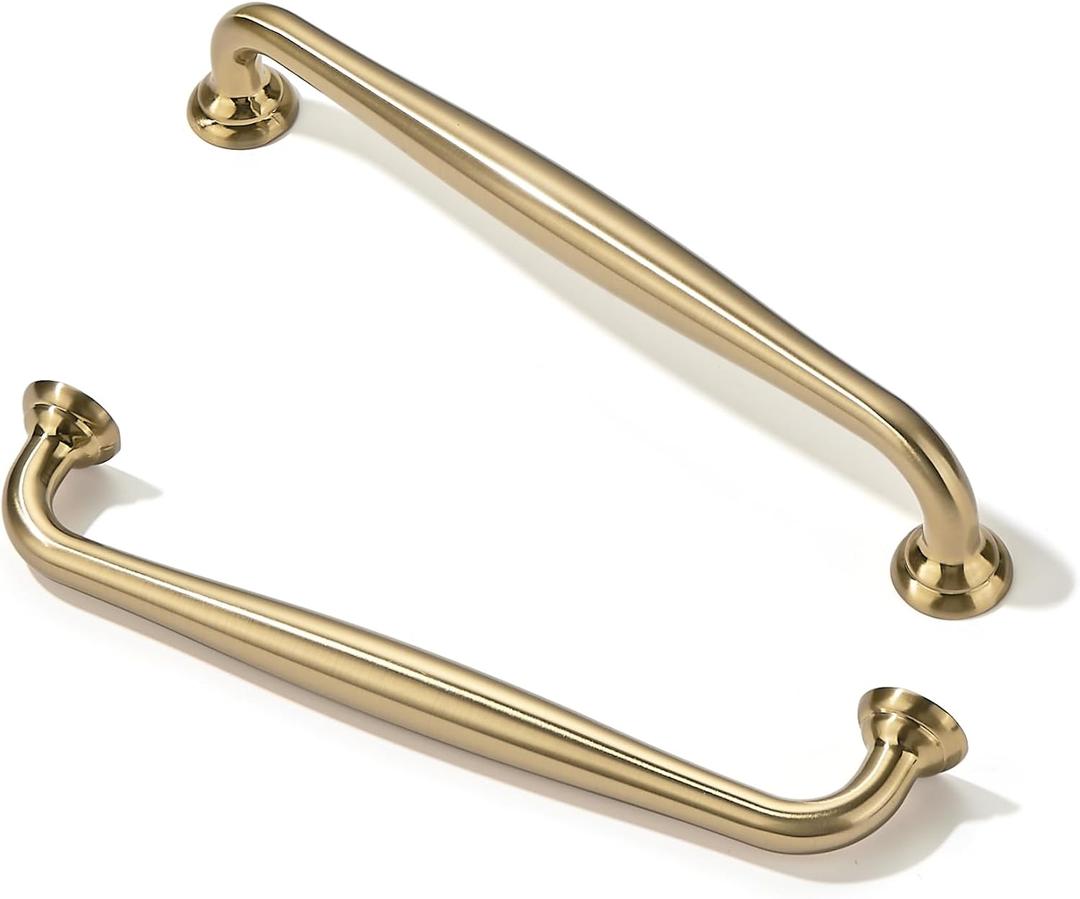 TUNNY 10 Pack Cabinet Handles-5"/128mm Screw Spacing Champagne Bronze Furniture Hardware Handles for Kitchen Cabinets Bedroom Dresser Wardrobe Cabinet Pulls