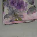 Floral Sheer Curtains 84 Inches Long Purple Flower Printed French Country Semi Sheer Curtain for Girls Bedroom Living Room Linen Look Blossom Patterned Rod Pocket Voile Drapes 2 Panels