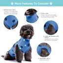 2-Pack Small Dog Surgery Recovery Suit Female/Male, Post Surgery Protective Wear with Pee Hole, Unisex Pet Surgical Vest for Wound Care, Spay/Neuter Healing (Blue+Pink)