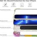 MARKILL Compatible with iPhone 13 Pro Case 6.1 Inch with Built-in 360Rotating Ring Stand, Military Grade Drop Protection Full Body Heavy Duty Case 3 in 1 Protective Cover